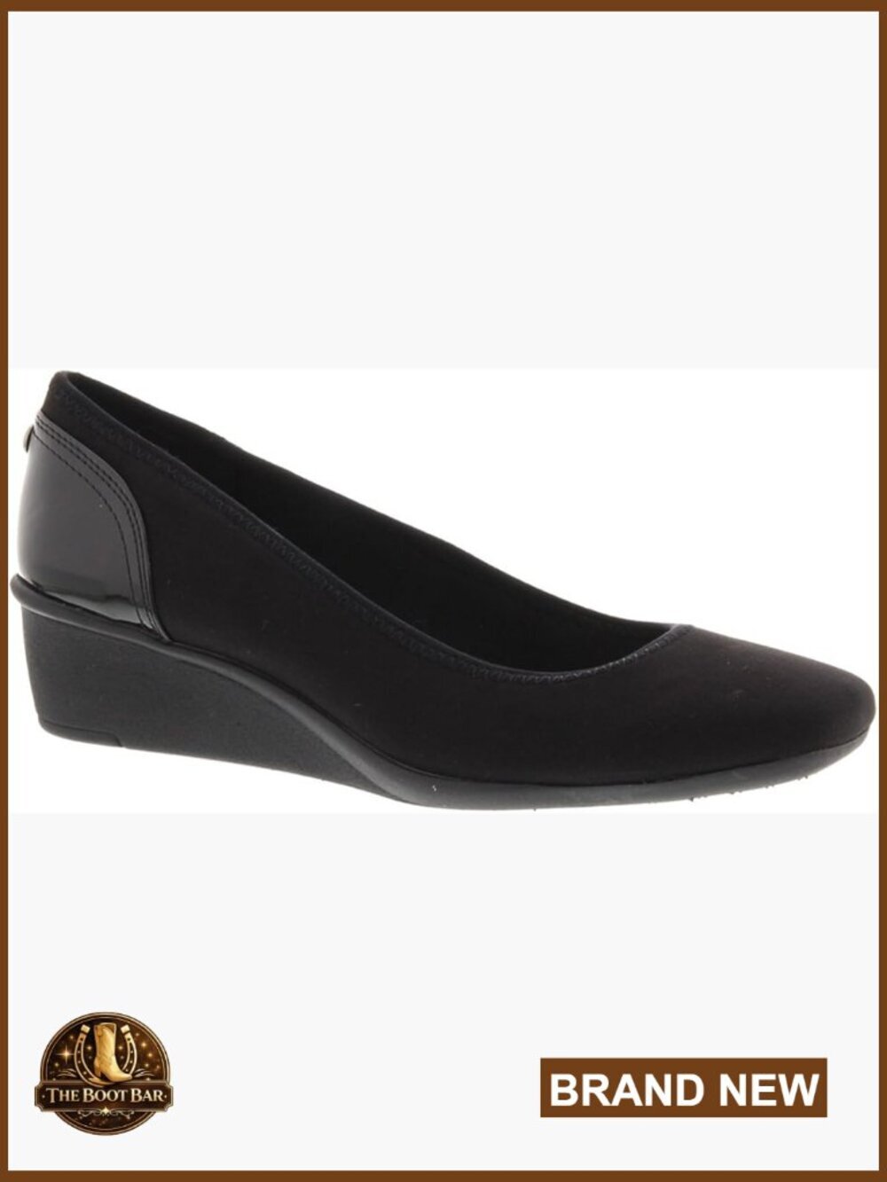 IFLEX Fabric Wedge Pumps - Pointed Toe Slip-On Comfort Shoes